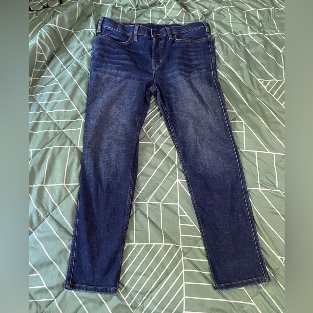Carhartt Blue Jeans Womens Large 12-14 Regular Rugged Flex Slim Fit High Rise